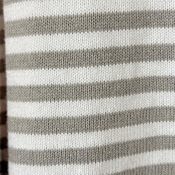 Dokotoo Sweater White Gray Stripe Orange Trim Preppy Classic Long Sleeve 2XL NWT - Picture 7 of 11